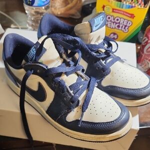 Nike Kids Blue and White Sneakers